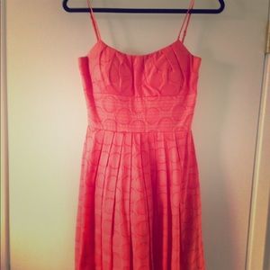 Macy's Juniors Retro Cocktail Dress Coral Sz 7/8